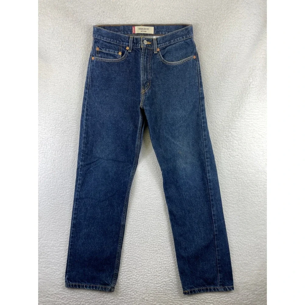 Levis 505 Regular Fit Jeans Mens 31x30 Medium Wash Denim Straight Leg Casual